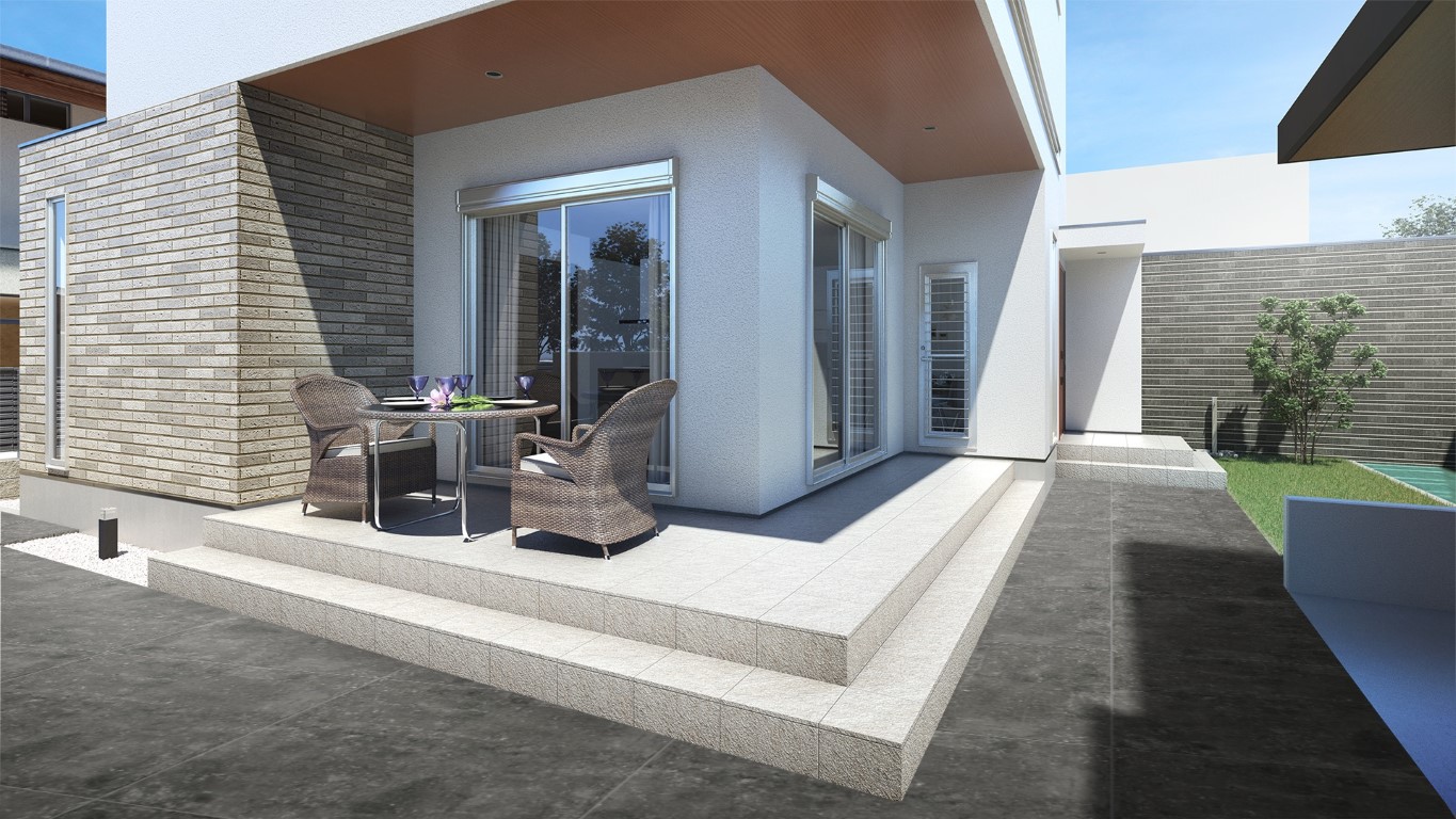 Pallazo-Antracite - Keramische terrastegel betonlook